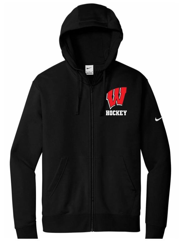 Halifax West High School - Black W Hockey Nike Zip Hoodie