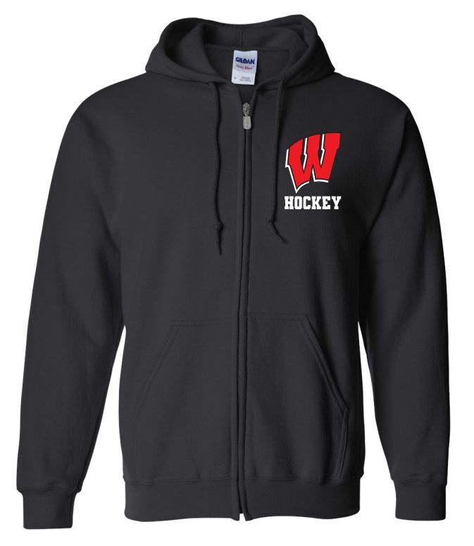 Halifax West High School - Black W Hockey Zip Hoodie
