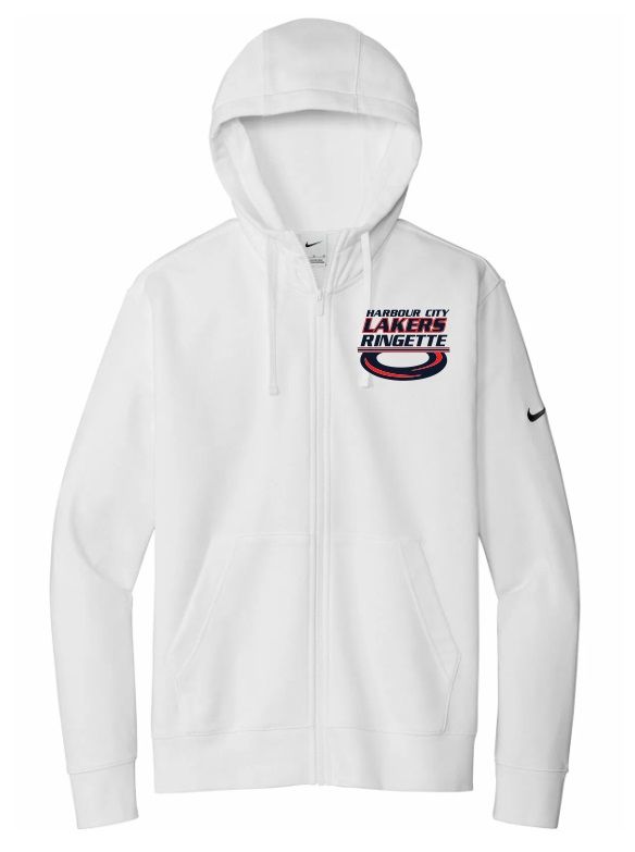 HCL - White Nike Harbour City Lakers Ring Zip Hoodie (Left Chest)