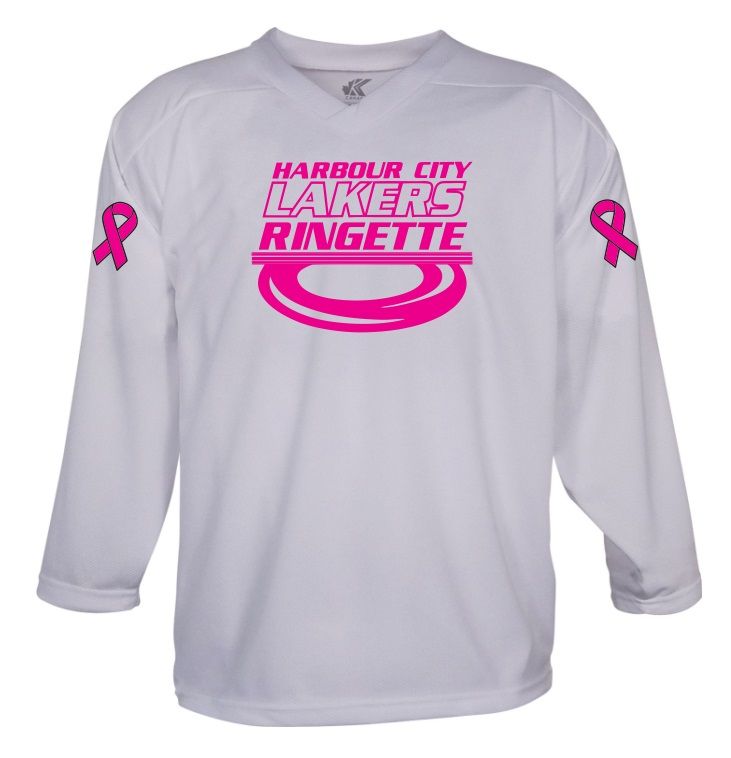Hockey for Hope - Youth Pink in the Rink HCL White Jersey (Pink Logo)
