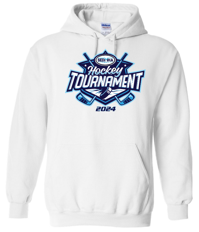 SEDMHA Female Hockey Tournament - White SEDMHA Hoodie (Full Chest)