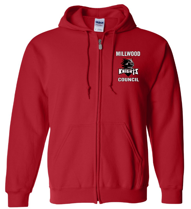 Millwood High - Red Millwood High Student Council Zip Hoodie