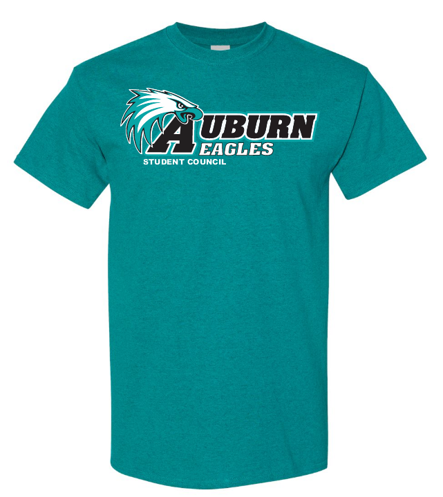 Auburn High - Teal Auburn Eagles Student Council T-Shirt (Designed by  Abby McLoughlin)