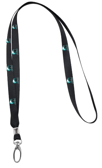 Auburn High - Black Auburn A Logo Lanyard
