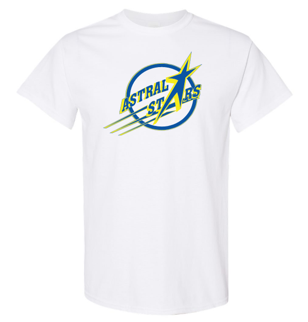 Astral Drive Elementary School - White Astral Drive Elementary Logo T-Shirt (Full Chest Logo)