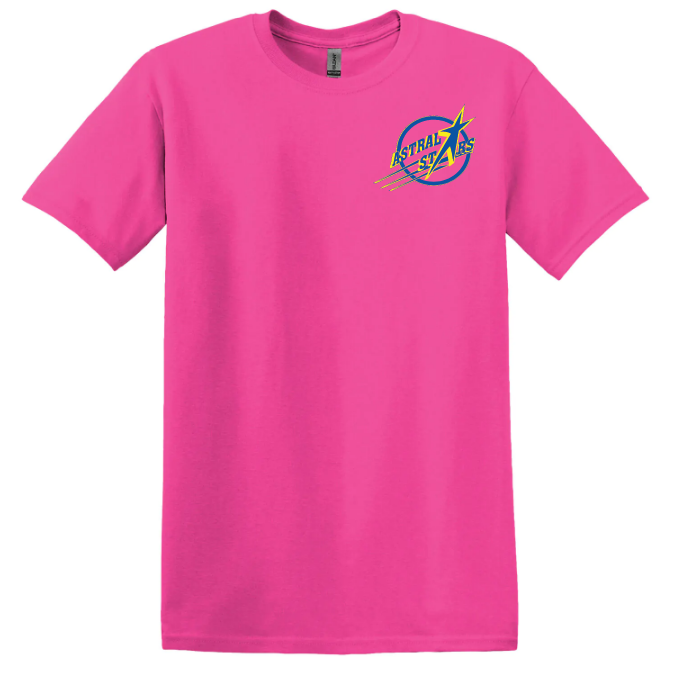 Astral Drive Elementary School - Pink Astral Drive Elementary Logo T-Shirt (Left Chest Logo)
