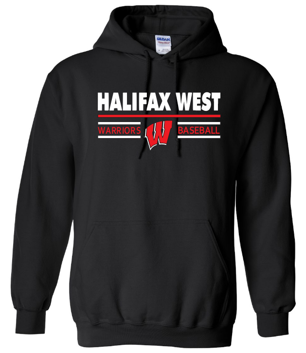 Halifax West High School - Black Halifax West Baseball Hoodie (Full Chest)
