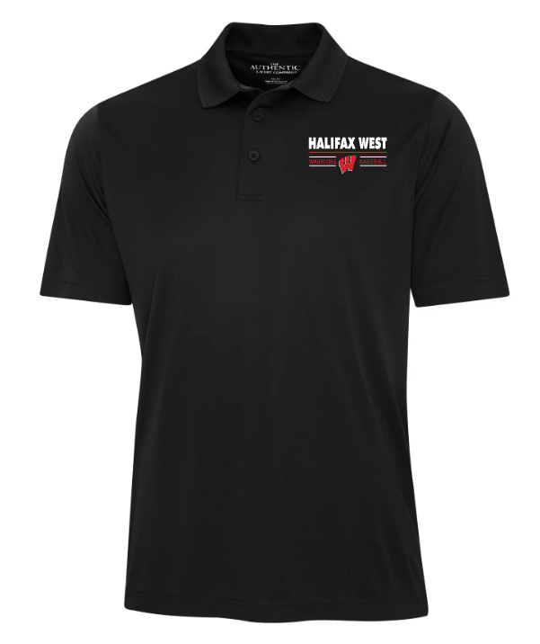 Halifax West High School - Black Halifax West Baseball Pro Team Polo Shirt (Left Chest)