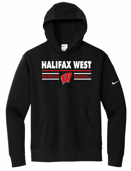 Halifax West High School - Black Halifax West Baseball Nike Hoodie (Full Chest)