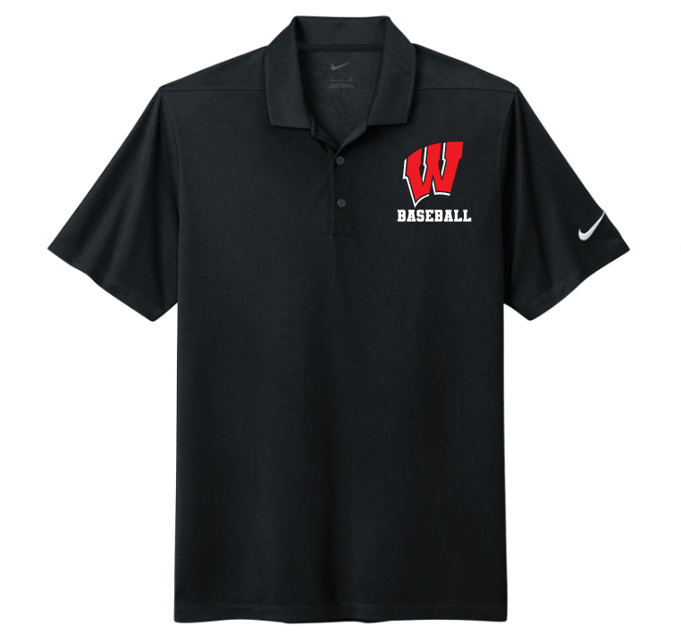 Halifax West High School - Black Nike Dri-FIT W Baseball Polo (Left Chest)