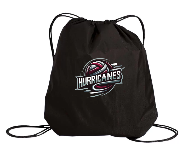 Corridor Volleyball Club - Black East Hants Hurricanes Logo Cinch Bag