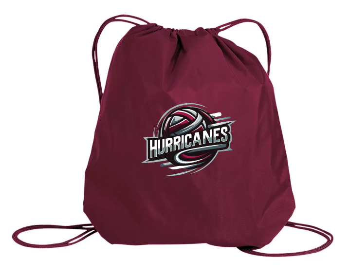 Corridor Volleyball Club - Maroon East Hants Hurricanes Logo Cinch Bag