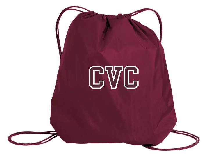 Corridor Volleyball Club - Maroon CVC Logo Cinch Bag