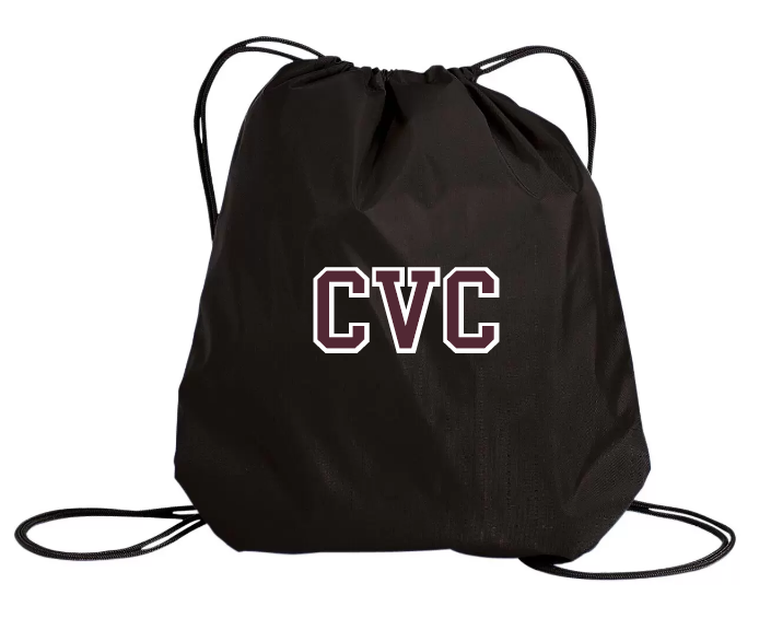 Corridor Volleyball Club - Black CVC Logo Cinch Bag