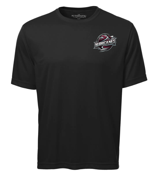 Corridor Volleyball Club - Black East Hants Hurricanes Logo Short Sleeve Moist Wick (Left Chest Logo)