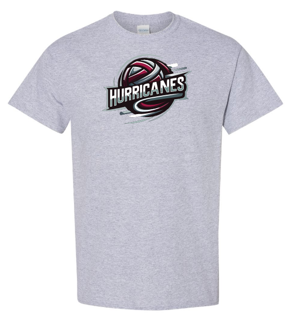 Corridor Volleyball Club - Sport Grey East Hants Hurricanes Logo T-Shirt (Full Chest Logo)