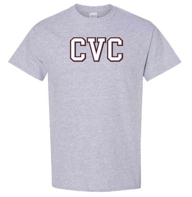 Corridor Volleyball Club - Sport Grey CVC Logo T-Shirt (Full Chest Logo)