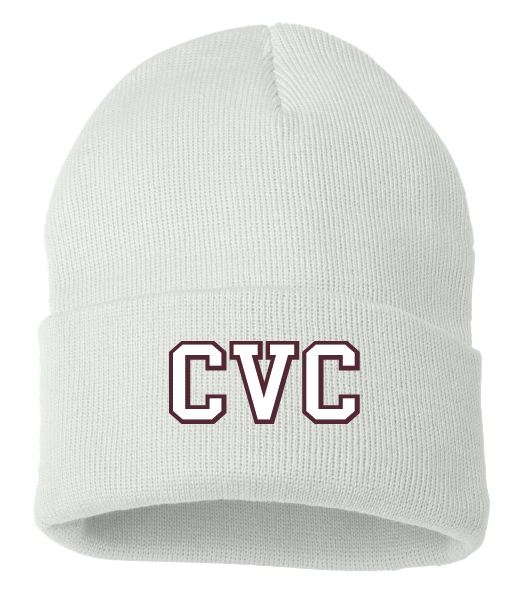 Corridor Volleyball Club - White CVC Logo Cuff Beanie