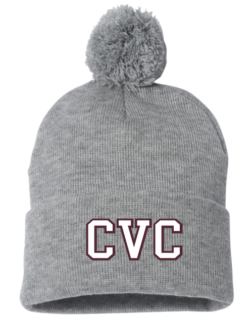Corridor Volleyball Club - Sport Grey CVC Logo Pom-Pom Beanie
