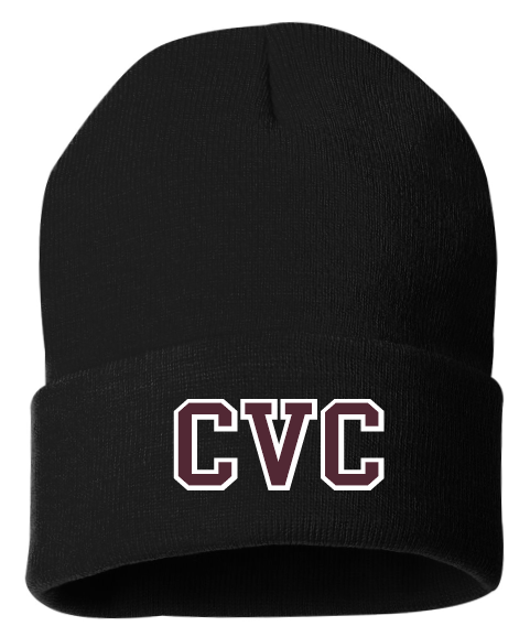 Corridor Volleyball Club - Black CVC Logo Cuff Beanie