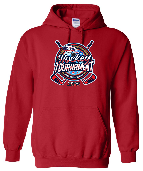 SEDMHA Minor Hockey Tournament - Red SEDMHA 2025 Hoodie (Full Chest)