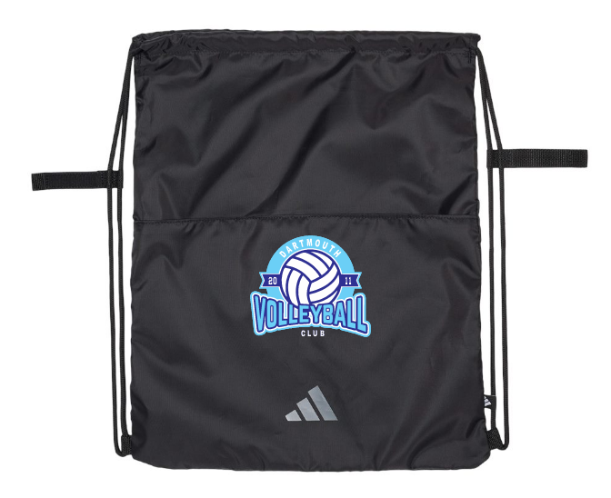 Dartmouth Volleyball Club - Black Dartmouth Volleyball Club Logo Adidas Cinch Bag