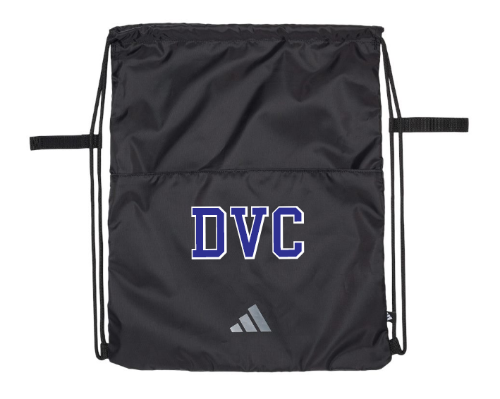 Dartmouth Volleyball Club - Black DVC Logo Adidas Cinch Bag
