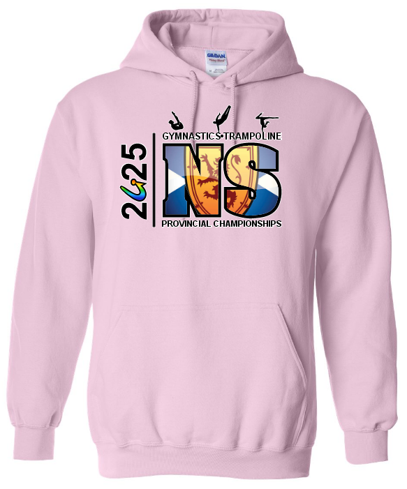 NS Gymnastics and Trampoline Provincial Championships 2025 - Light Pink Hoodie (Full Chest)