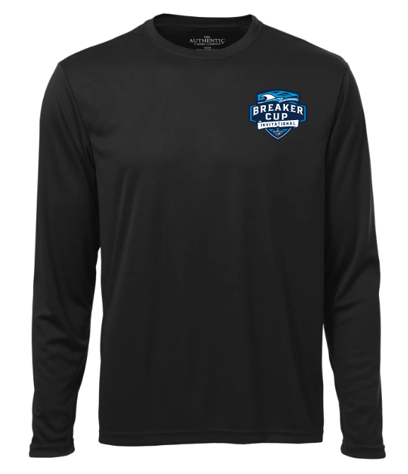 Breakers Cup 2025 - Black Breakers Cup Long Sleeve Performance Shirt (Left Chest)