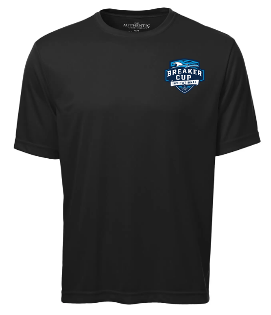 Breakers Cup 2025 - Black Breakers Cup Short Sleeve Performance Shirt (Left Chest)