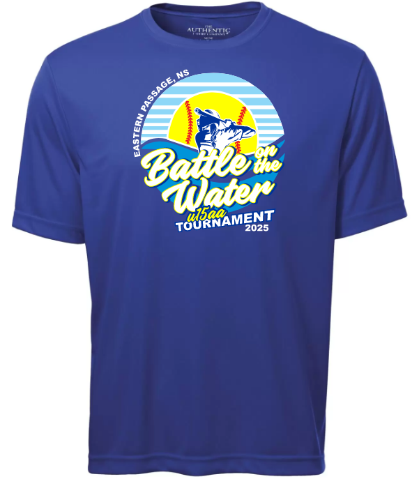 Battle on the Water Tournament - Royal Blue Short Sleeve Moist Wick (Full Chest)