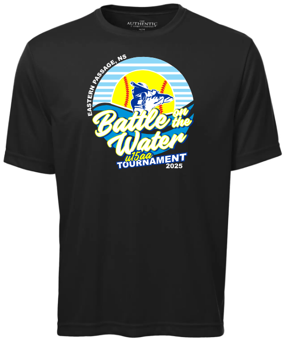 Battle on the Water Tournament - Black Short Sleeve Moist Wick (Full Chest)