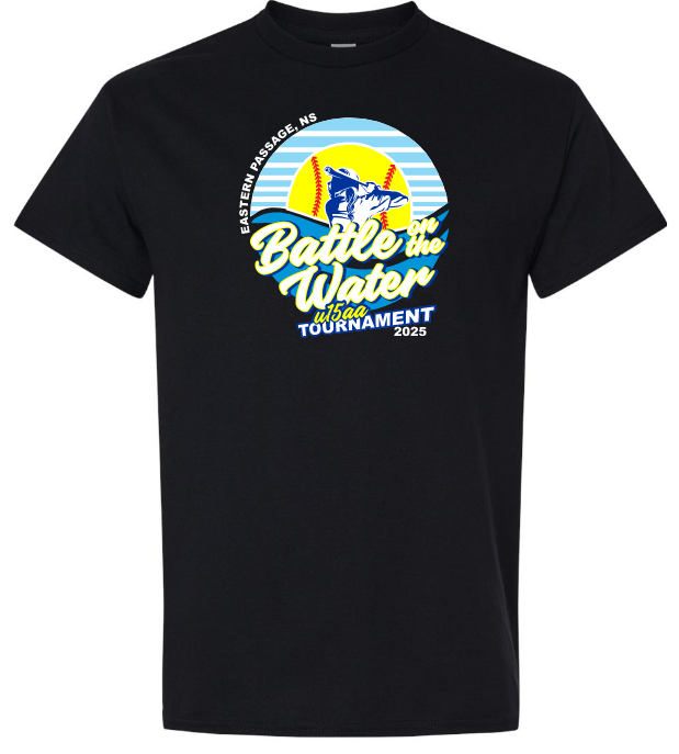 Battle on the Water Tournament - Black Cotton T-Shirt (Full Chest)