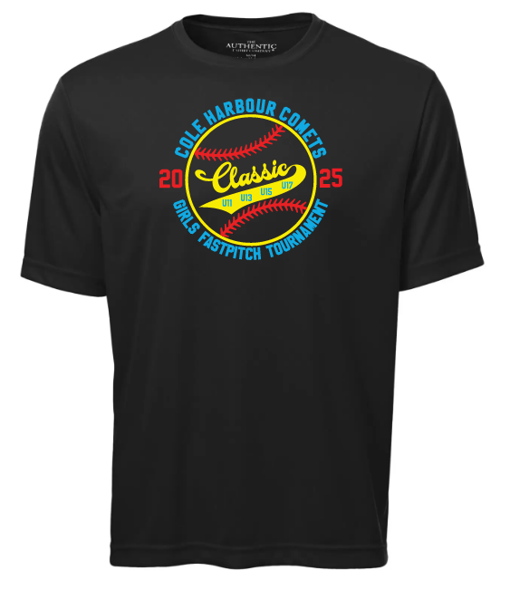 Cole Harbour Comets Fast Pitch Tournament - Black Moist Wick T-Shirt