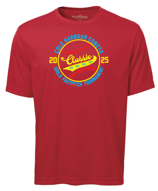Cole Harbour Comets Fast Pitch Tournament - Red Moist Wick T-Shirt