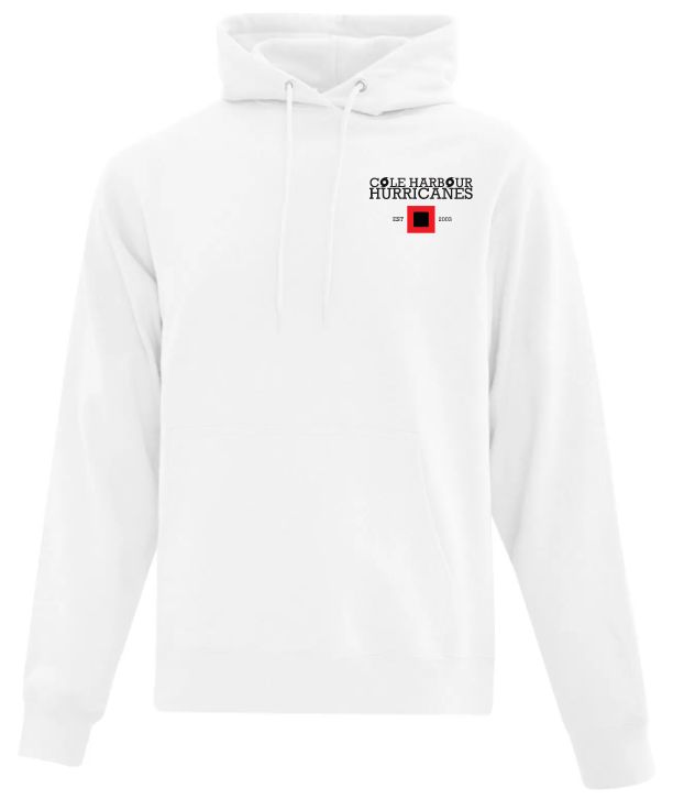 Cole Harbour Hurricanes - White CHH Hoodie (Left Chest)