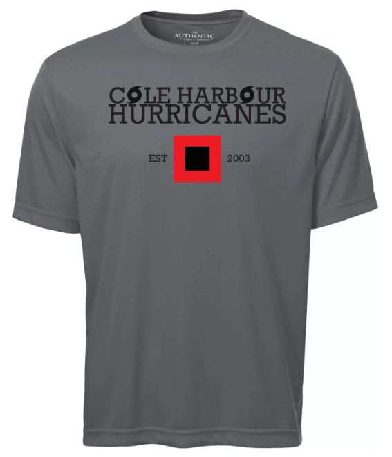 Cole Harbour Hurricanes - Coal Grey CHH Short Sleeve Performance Shirt (Full Chest)