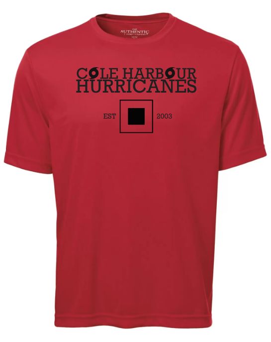 Cole Harbour Hurricanes - Red CHH Short Sleeve Performance Shirt (Full Chest)