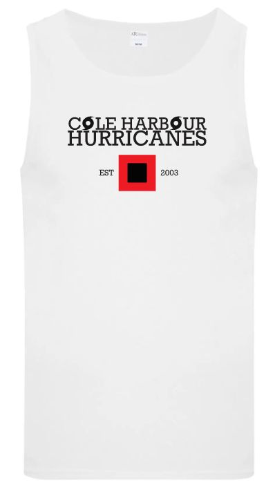 Cole Harbour Hurricanes - White CHH Tank (Full Chest)