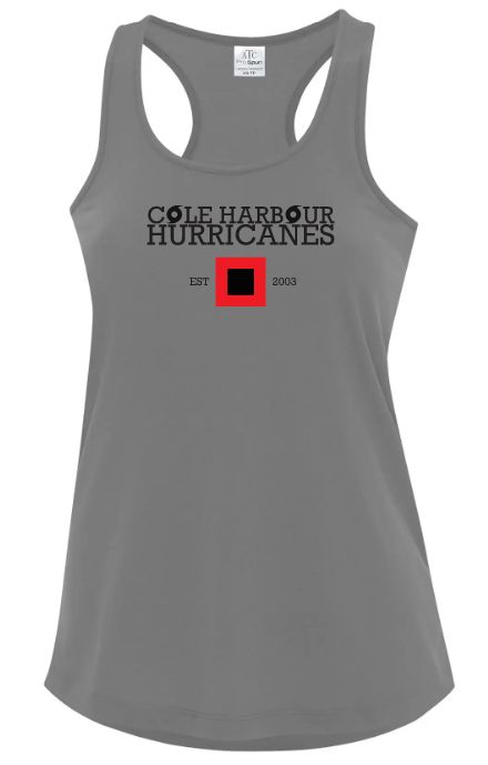 Cole Harbour Hurricanes - Coal Grey CHH Racerback Tank Top (Full Chest)