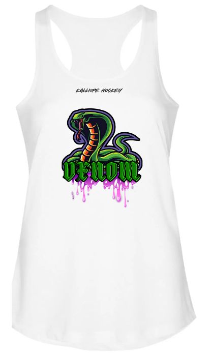 Kalliope Hockey - White Kalliope Team Racerback Tank Top (Full Chest)