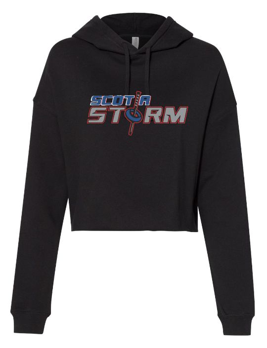 Scotia Storm Ringette - Black Scotia Storm Cropped Hoodie (Full Chest)