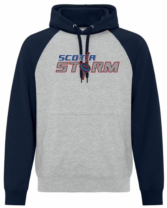 Scotia Storm Ringette - Athletic Heather/Navy Two Toned Scotia Storm Hoodie (Full Chest)