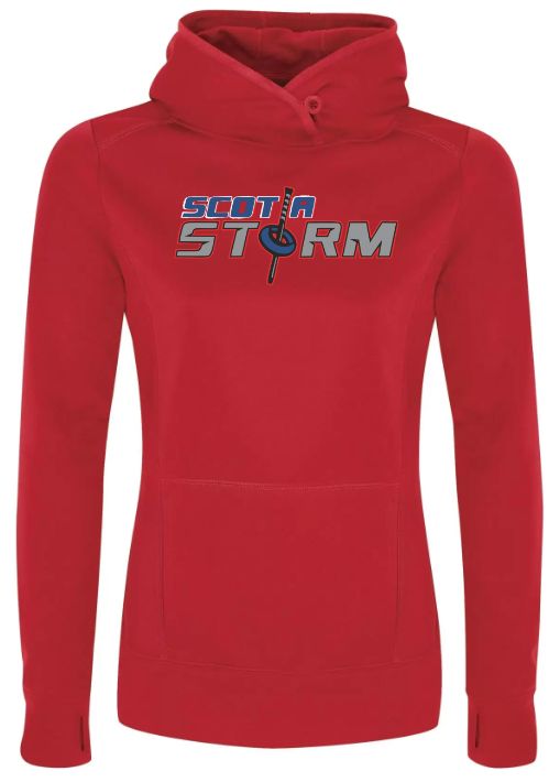 Scotia Storm Ringette - Red Ladies Game Day Scotia Storm Hoodie (Full Chest)