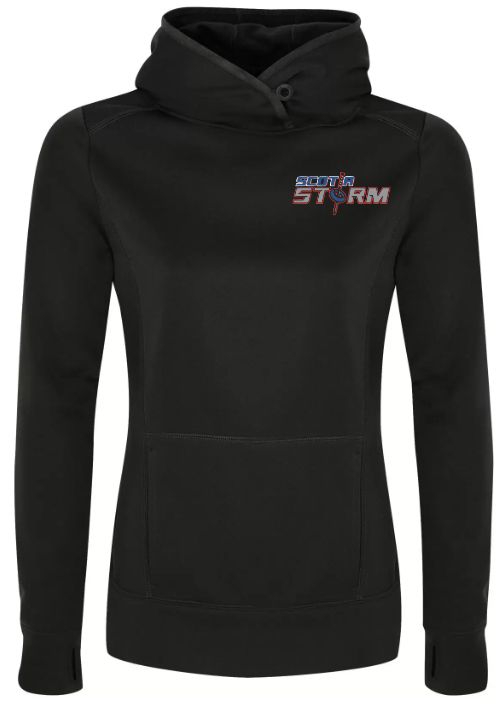 Scotia Storm Ringette - Black Ladies Game Day Scotia Storm Hoodie (Left Chest)