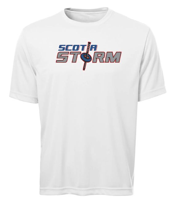 Scotia Storm Ringette - White Scotia Storm Short Sleeve Moist Wick (Full Chest)