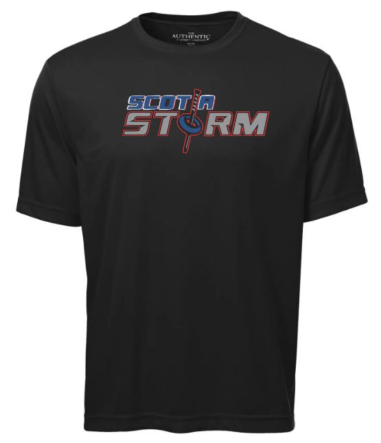 Scotia Storm Ringette - Black Scotia Storm Short Sleeve Moist Wick (Full Chest)