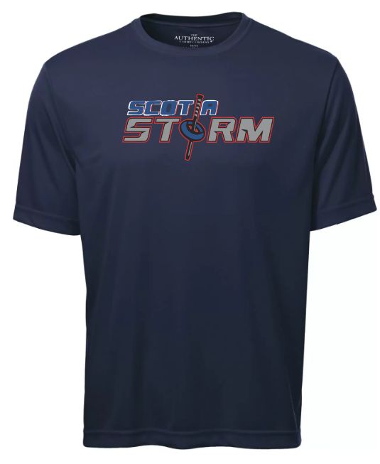 Scotia Storm Ringette - Navy Scotia Storm Short Sleeve Moist Wick (Full Chest)