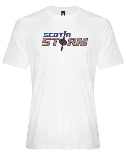 Scotia Storm Ringette - White Scotia Storm Ring Spun T-Shirt (Full Chest)