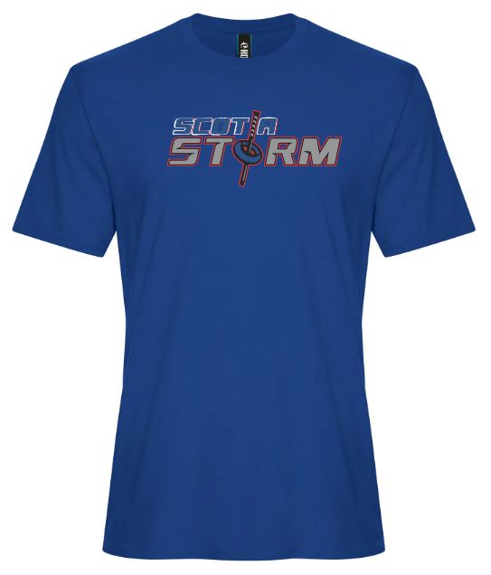 Scotia Storm Ringette - Royal Blue Scotia Storm Ring Spun T-Shirt (Full Chest)